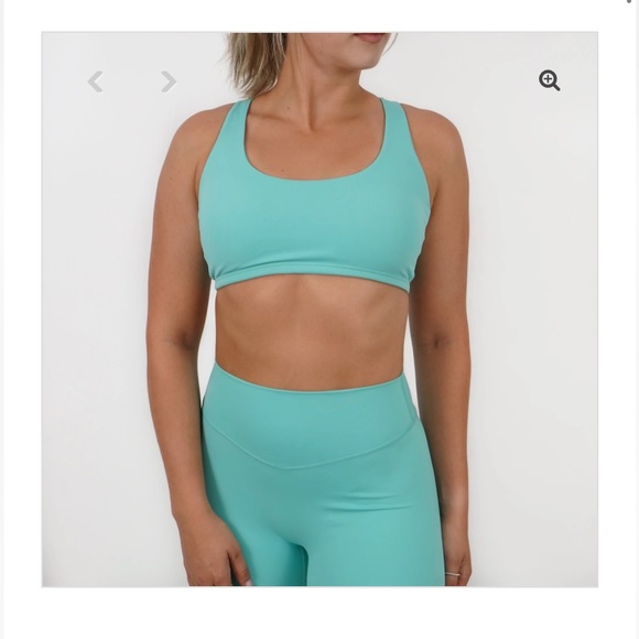 Tier Active Lush Sports Bra Medium Support Open Back Women’s Size XXL Glacier - Picture 9 of 11